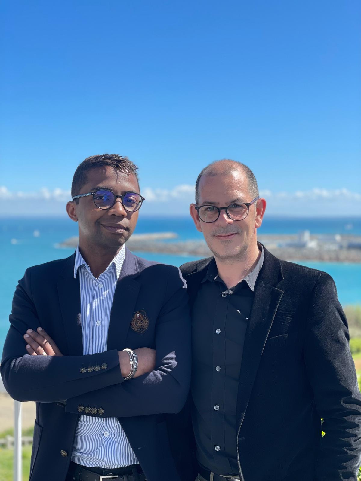 Hyacinthe Raherisoa et Régis Martin, dirigeants de l'Hôtel d'Avaugour à Dinan, membres du Mouvement REC